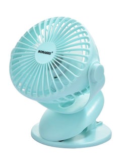 SONASHI 4 Inch Rechargeable Mini Fan With 3 Speeds | Continuous Working Of 1 Hour(High), 2.5 Hours(Mid) & 4 Hours(Low) | 5V Usb Charge With Overcharge Protection | Portable SRF-104N Blue  - Image 3