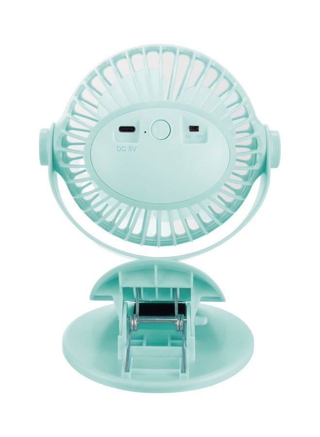 SONASHI - 4 Inch Rechargeable Mini Fan With 3 Speeds | Continuous Working Of 1 Hour(High), 2.5 Hours(Mid) & 4 Hours(Low) | 5V Usb Charge With Overcharge Protection | Portable SRF-104N Blue - Image 1