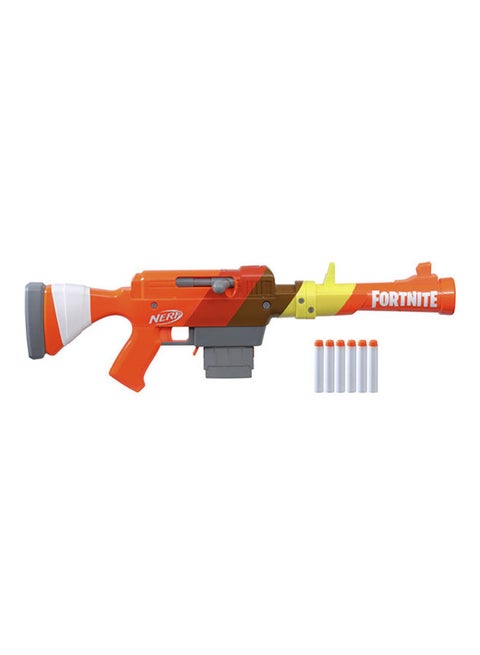Fortnite HR Dart Blaster, Ruff Wrap Design, 6-Dart Elite Clip, 6 Elite Darts, Rotating Bolt Action, Detachable Barrel