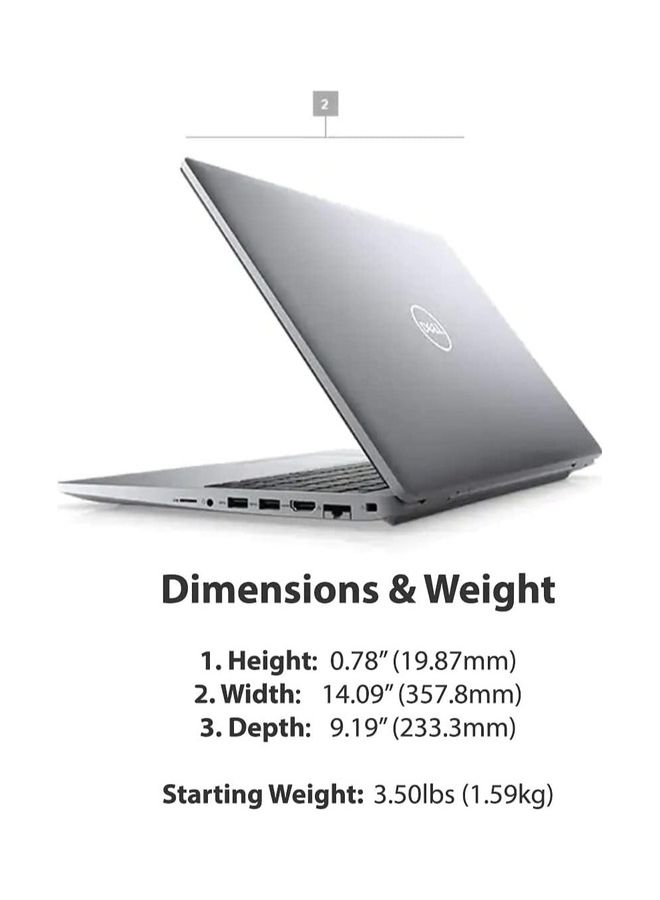 DELL - Latitude 5520 Business & Professional Laptop With 15.6-Inch Display, Core i7-1185G7 Processor/32GB RAM/1TB SSD/Windows 11 Pro With Numeric Keyboard English/Arabic Silver - Image 1