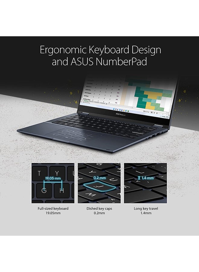ASUS - Newest Zenbook (Upgraded Version) Laptop With 14-Inch Display, Core i5-1240P Processor/8GB RAM/256GB SSD/Integrated Graphics/Windows 11 English Blue - Image 1