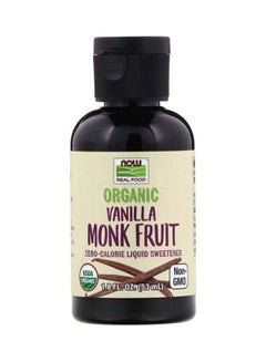 ناو فودز Now Foods, Real Foods مُحلي سائل عضوي بالفانيليا وفاكهة الراهب خالي من السعرات الحرارية، 1.8 أونصة سائلة (53 مل) 