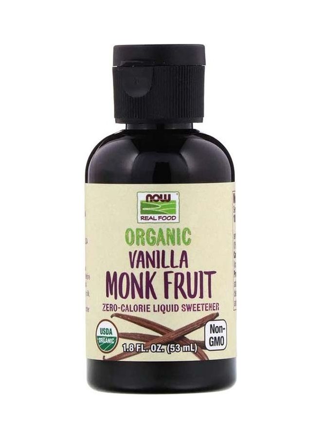 Now Foods Now Foods, Real Foods Organic Vanilla Monk Fruit Zero Calorie Liquid Sweetner 1.8 Fl Oz (53ml) 