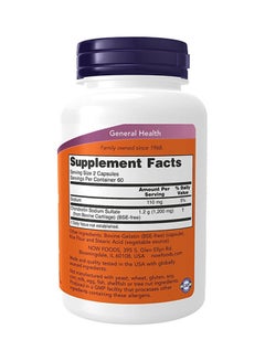 Now Foods Chondroitin Sulfate 600Mg 120 Capsules  - Image 2