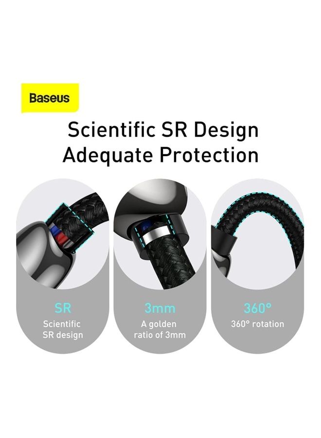 Baseus USB C Cable 1M, Nylon Braided 100W Power Delivery PD Fast Charge Cable USB C to USB C for iPhone 15 Pro/15 Pro Max/15/15 Plus, iPad mini 6, MacBook Pro/Air, iPad Pro, Samsung S23+, Huawei Mate X3, Black Black  - Image 5