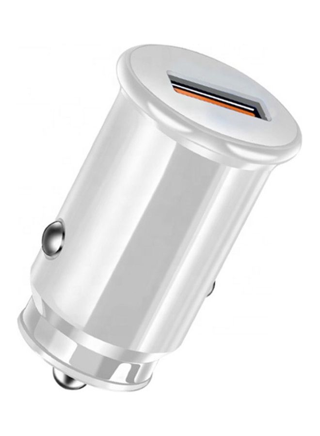 OFFBEAT Duo 65W QC 3.0 Plus PD 20W USB A And Type C Super Fast Car Charger Compatible With iPhone, Samsung, Macbook, Laptops, Tablets White  - Image 1
