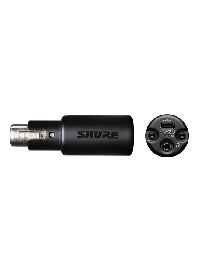 Shure - MVX2U XLR-to-USB Digital Interface MVX2U Black - Image 1