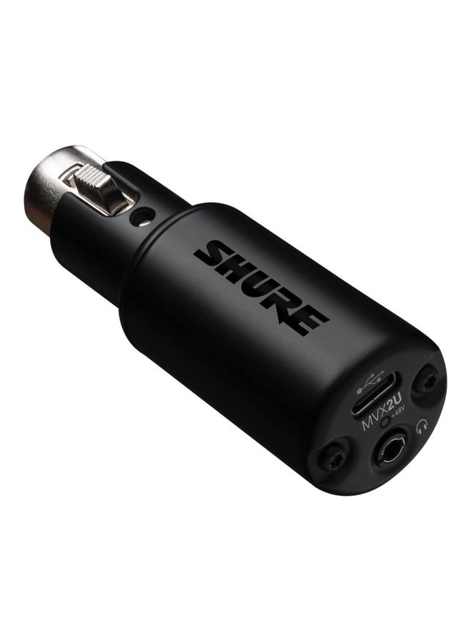 Shure - MVX2U XLR-to-USB Digital Interface MVX2U Black - Image 1