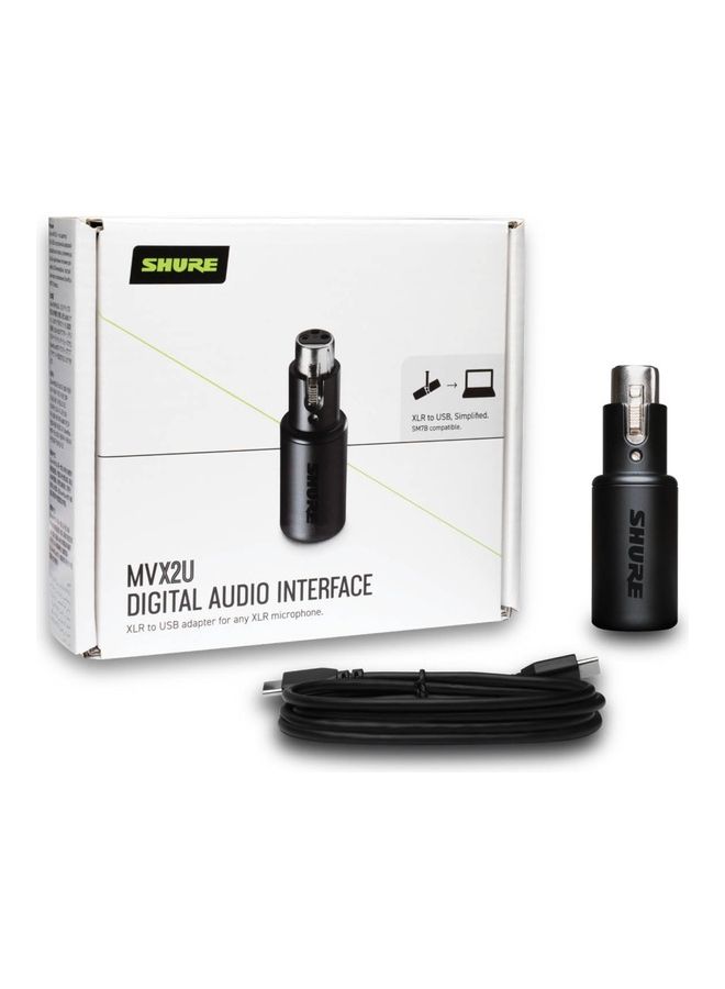 Shure - MVX2U XLR-to-USB Digital Interface MVX2U Black - Image 1