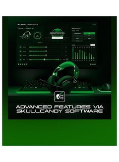 Skullcandy Skullcandy SLYR Pro Wired Over-Ear Gaming Headset for PC, PlayStation, PS4, PS5, Xbox - Black/Green Digi-Hype  - Image 5