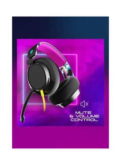 Skullcandy Skullcandy SLYR Wired Over-Ear Gaming Headset for PC, PlayStation, PS4, PS5, Xbox - Black/Multicolour Digi-Hype  - Image 5