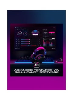 Skullcandy Skullcandy SLYR Pro Wired Over-Ear Gaming Headset for PC, PlayStation, PS4, PS5, Xbox - Black/Multicolour Digi-Hype  - Image 5