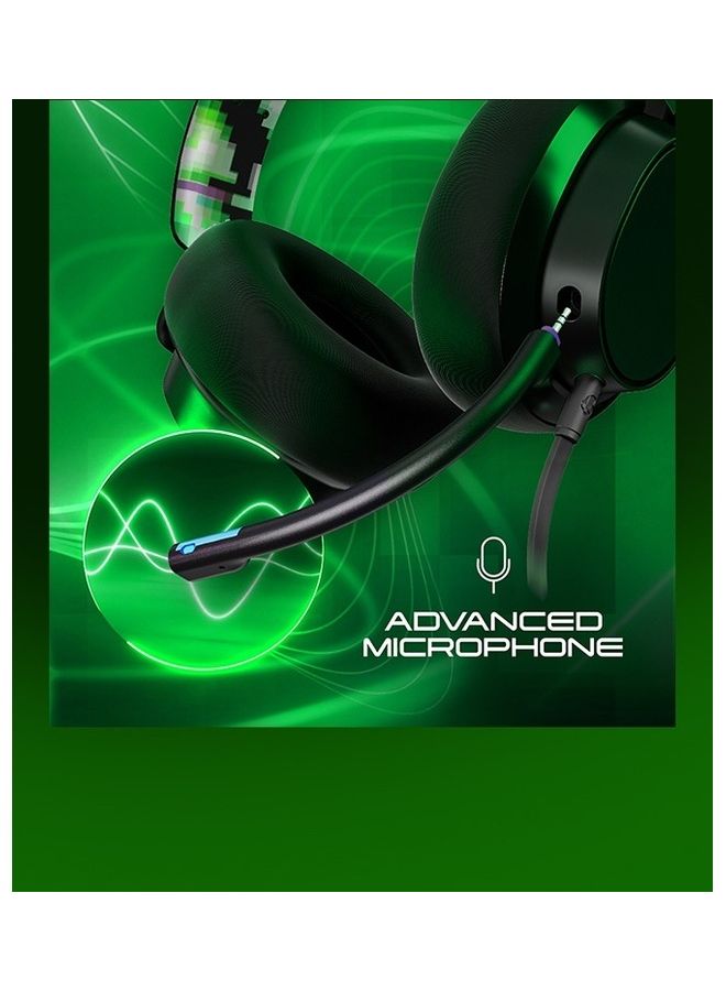 Skullcandy - Skullcandy SLYR Wired Over-Ear Gaming Headset for PC, PlayStation, PS4, PS5, Xbox - Black/Green Digi-Hype - Image 1