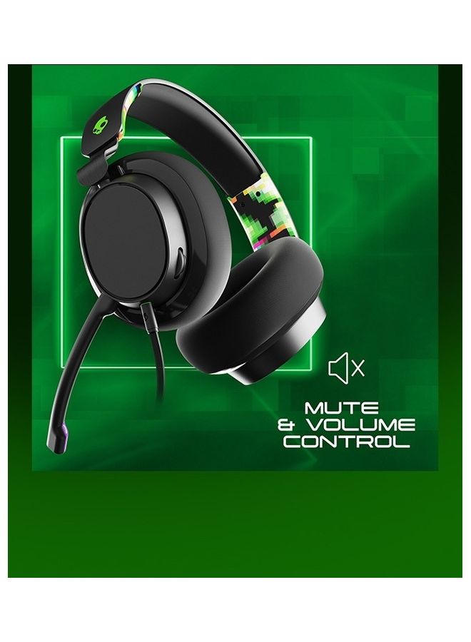 Skullcandy - Skullcandy SLYR Wired Over-Ear Gaming Headset for PC, PlayStation, PS4, PS5, Xbox - Black/Green Digi-Hype - Image 1