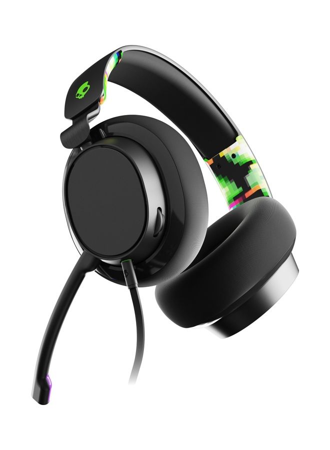 Skullcandy - Skullcandy SLYR Wired Over-Ear Gaming Headset for PC, PlayStation, PS4, PS5, Xbox - Black/Green Digi-Hype - Image 1