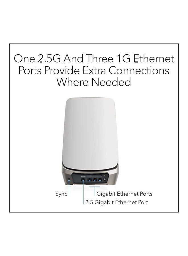 NETGEAR - RBSE960-100APS Orbi 960 Series Quad-Band WiFi 6E Mesh Add-On Satellite White - Image 1