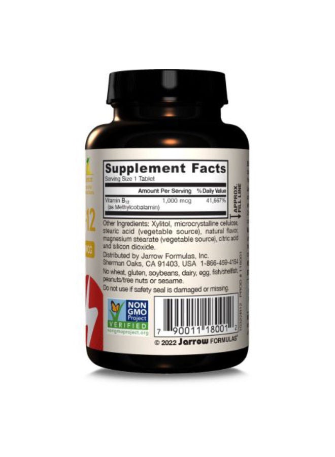jarrow formulas - Lemon Flavor Methyl B-12 - 100 Lozenges - Image 1