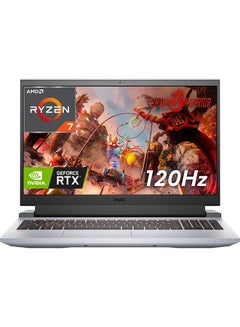 DELL G15 5511 Gaming (Upgraded Version) Laptop With 15.6-Inch Display, Core i7-11800H Processor/16GB RAM/512GB SSD/4GB Nvidia Geforce RTX 3050 Graphics Card/Windows 11 Home English/Arabic Silver  - Image 1