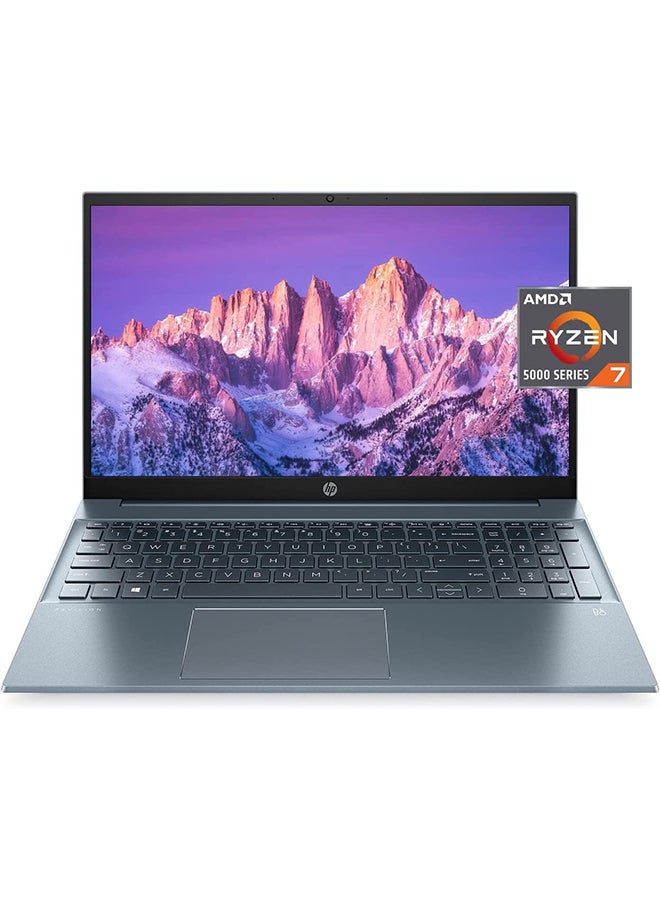 HP - Pavilion Laptop With 15.6-Inch Display, AMD Ryzen 7-5700U Processor/16GB RAM/512GB NVMe SSD/Integrated Graphics/Windows 11 English Blue - Image 1