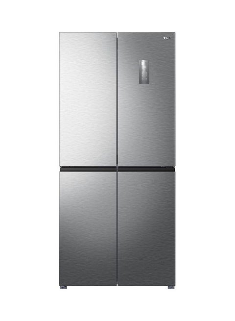 4 Door Side By Side Refrigerator, French Door Fridge With Bottom Freezer, Total No Frost, Inverter Compressor, LED Display With Touch Button Control, Interior LED Light P560CDN Silver