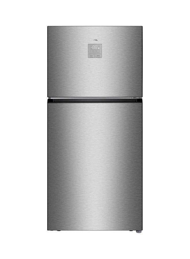 TCL Double Door Top Mount Refrigerator, Total No Frost Fridge And Freezer With LED And Touch Control, Interior LED Light And Large Crisper With Humidity Control P700TMN Silver - Image 1