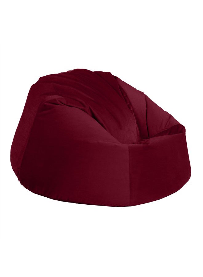 In-House - Niklas | Velvet Bean Bag Chair Burgundy Small - Image 1