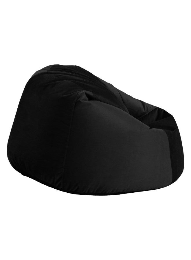 In-House Niklas | Velvet Bean Bag Chair Black Small - Image 4