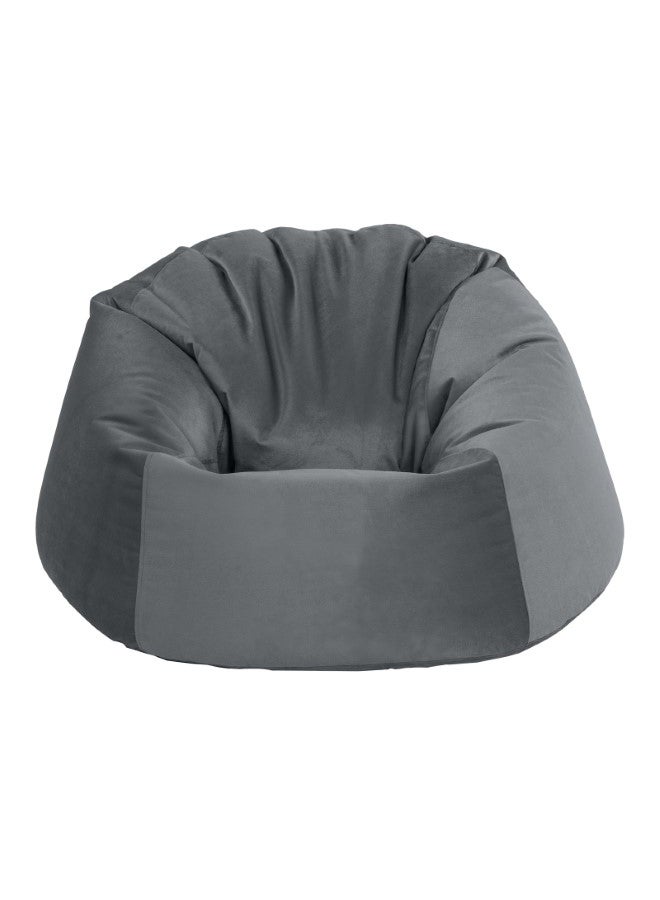 Niklas | Velvet Bean Bag Chair Grey Small - v1692788065/N24552457A_2