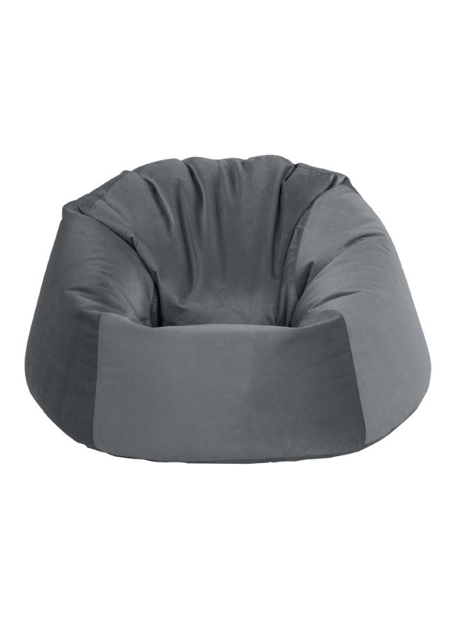 In-House - Niklas | Velvet Bean Bag Chair Grey Small - Image 1