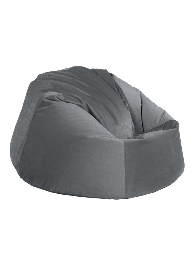 Niklas | Velvet Bean Bag Chair Grey Small - v1692788065/N24552457A_3