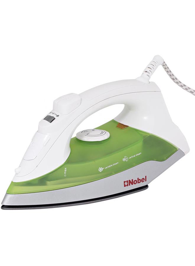 Variable & Vertical Steam  Iron with Cord Length 2mtr, Cloth Seeve Cord, Non Stick Soleplate and Ergonomic Handle Design 1100.0 W NSI246 Green