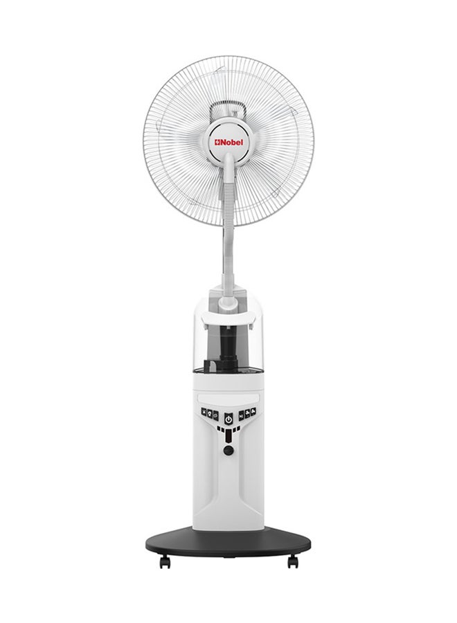 Nobel - 16" with 5 Fan Blade Rechargable Mist Standing Fan, Wide Oscillation, 4 Stack Bright LED NF777MRC White - Image 1