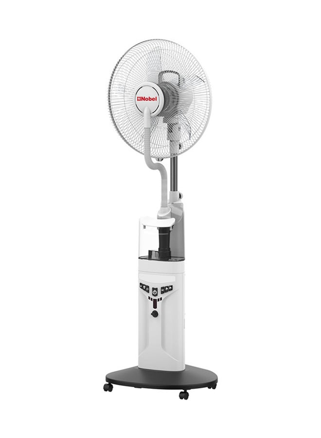 Nobel - 16" with 5 Fan Blade Rechargable Mist Standing Fan, Wide Oscillation, 4 Stack Bright LED NF777MRC White - Image 1