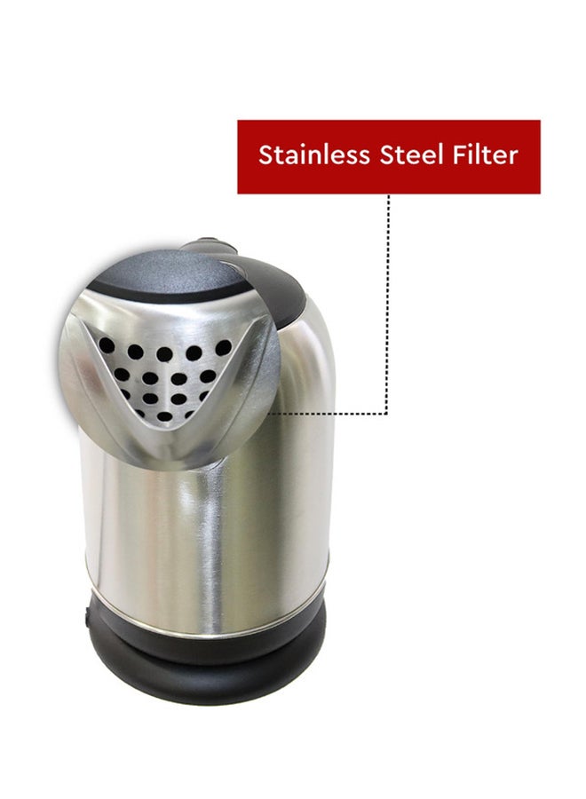 Nobel - Stainless Steel Kettle with Auto Lid-Open Structure and Dual Window, Automatic Off When Water Boiled, Flex Operation Boiling Dry Protection 1.7 L 1850 W NK182SS Stainless Steel - Image 1