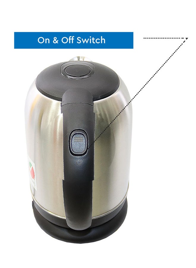 Nobel - Stainless Steel Kettle with Auto Lid-Open Structure and Dual Window, Automatic Off When Water Boiled, Flex Operation Boiling Dry Protection 1.7 L 1850 W NK182SS Stainless Steel - Image 1
