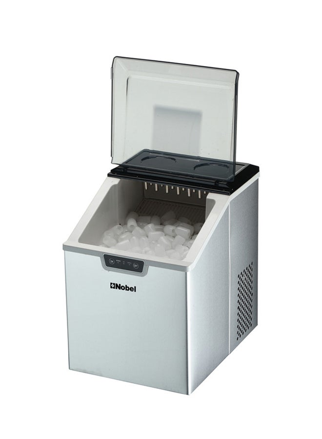 Nobel Ice Cube Maker Stainless Steel 15-18 Kgs 24 Hrs Ice Making Capacity 2.4Kgs Icebin Capacity, 3.2L Water Tank Bullet Ice Shaped Led Indicator 18.0 kg 150.0 W NIM24 Silver  - Image 5