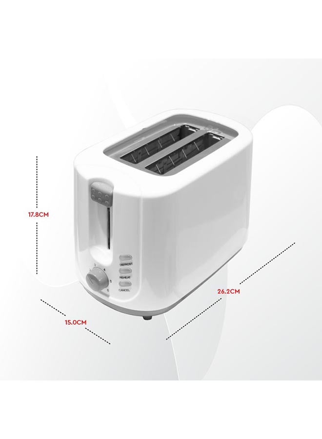 Nobel - 2-Slice Toaster with Precise Toasting, Reheat, and Easy Cleaning for Effortless Breakfasts 750 W NST2T White - Image 1