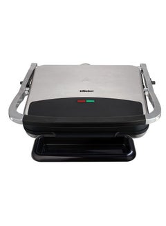 Nobel Portable Grill And Panini Maker Contact Grill 2000W Fixed Temperature Control Barbeque Grill Plate Ready light Power Indicator 2000 W NCG100 Black & Silver  - Image 1