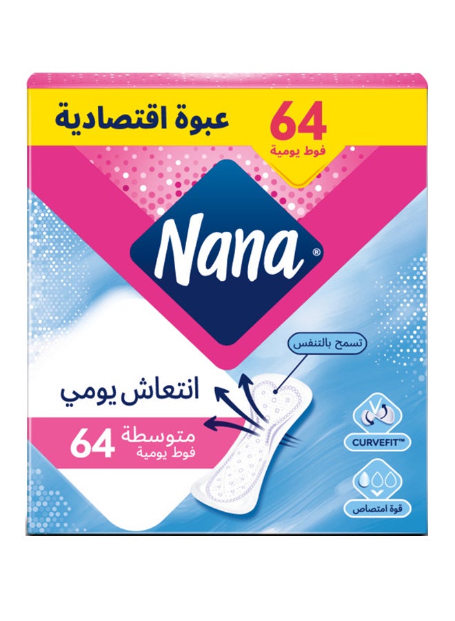 Nana - Dailies Fresh And Protect Regular Liners, Economy Pack, 64 Count - Image 1