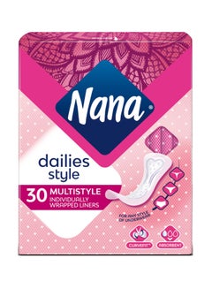 Multi Style Single Wrapped Panty Liners 30 Pieces