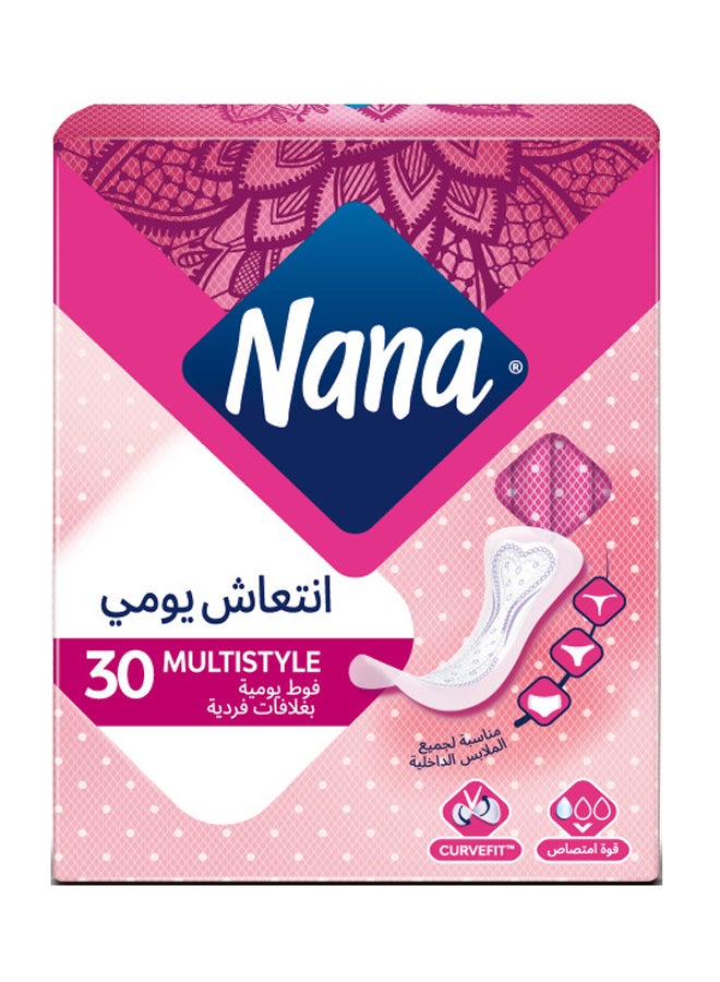 Nana - Multi Style Single Wrapped Panty Liners 30 Pieces - Image 1