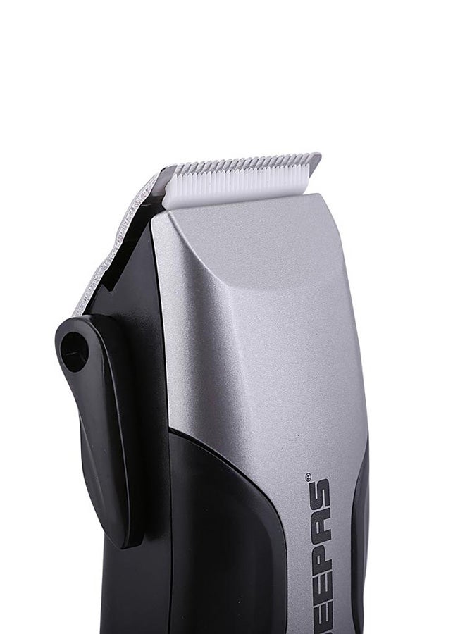 GEEPAS - GTR8654 Hair Clipper With Ceramic Blade- Styling Tools, Hair Trimmer Cutting Professional Grooming Clippers With 4 Combs, Brush And Oil For Adult And Kids, 15W Silver/Black - Image 1