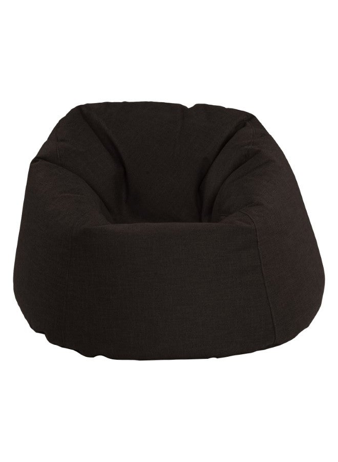 AMERICAN POLO Solly | Linen Bean Bag Chair Dark Brown Small - Image 2