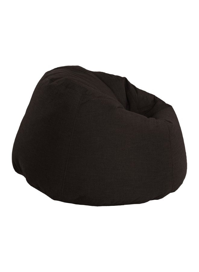 AMERICAN POLO Solly | Linen Bean Bag Chair Dark Brown Small - Image 4