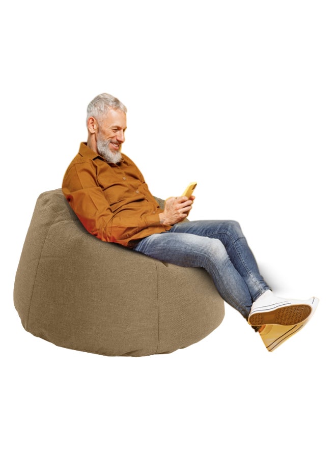 AMERICAN POLO Solly | Linen Bean Bag Chair Beige Meduim - Image 1