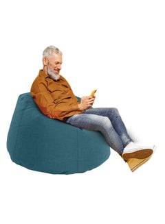 In-House Solly | Linen Bean Bag Chair Turquoise Meduim  - Image 1