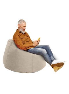 In-House Solly | Linen Bean Bag Chair Light Beige Large  - Image 1