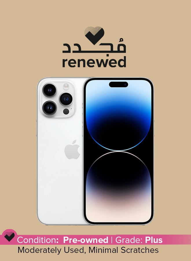 ابل  مجدد - آيفون 14 برو ماكس 512 جيجابايت فضي 5G مع فيس تايم - Image 1