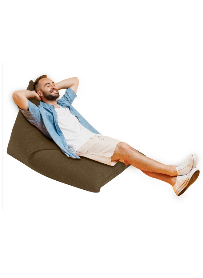Kunzita Youri | Linen Bean Bag Chair Brown Small - Image 1