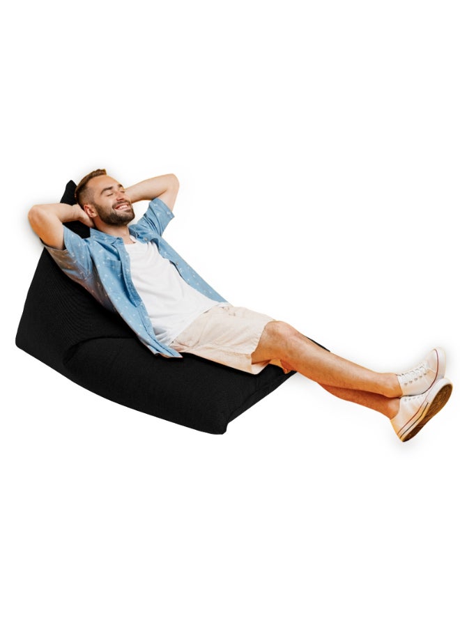 PENHALIGON'S Youri | Linen Bean Bag Chair Black Small - Image 1